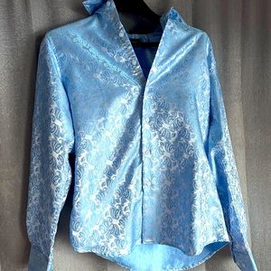 Men’s dress shirt medium paisley blue